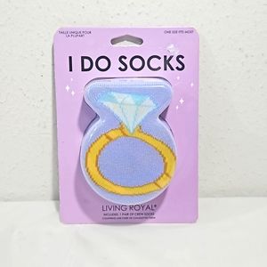 NWT i do lavender engagement ring wedding crew socks